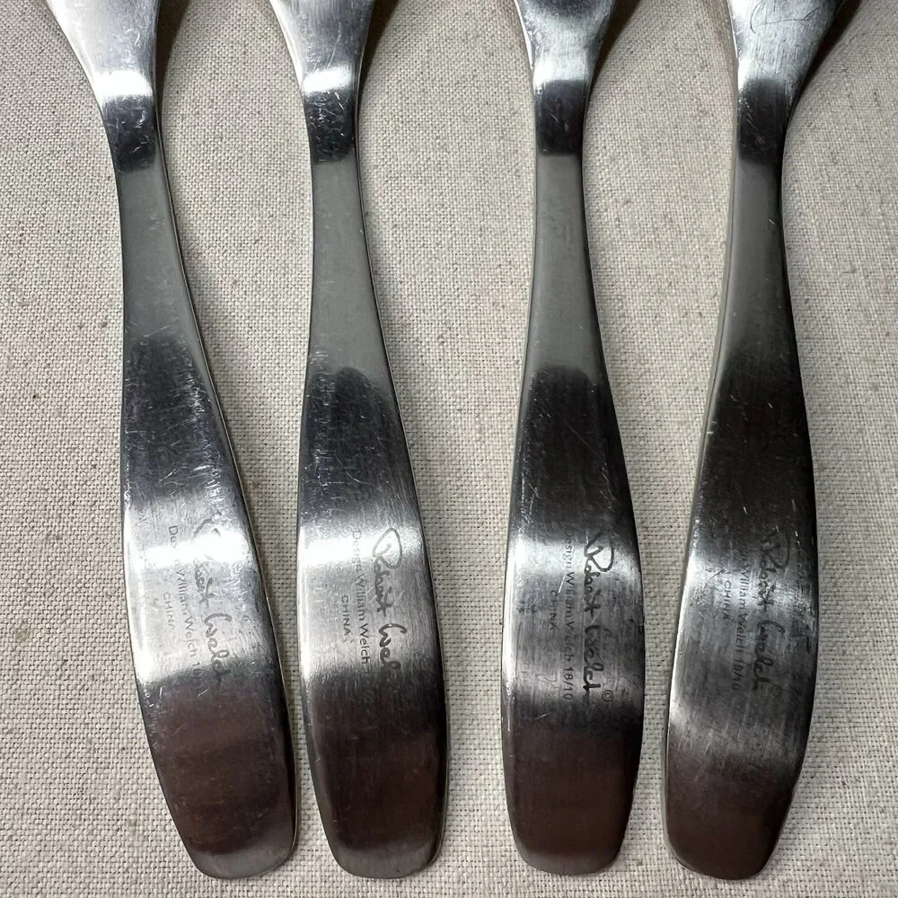 Robert Welch Linton Place Oval Soup Spoon Stainless Flatware Set 4